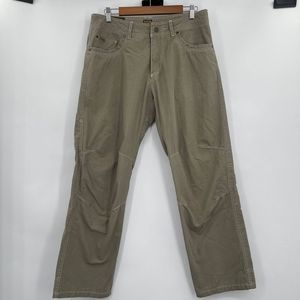 Kuhl Men's Green High Rise Crag Series 3-D Phone Pocket Denim Pants Size 32X30